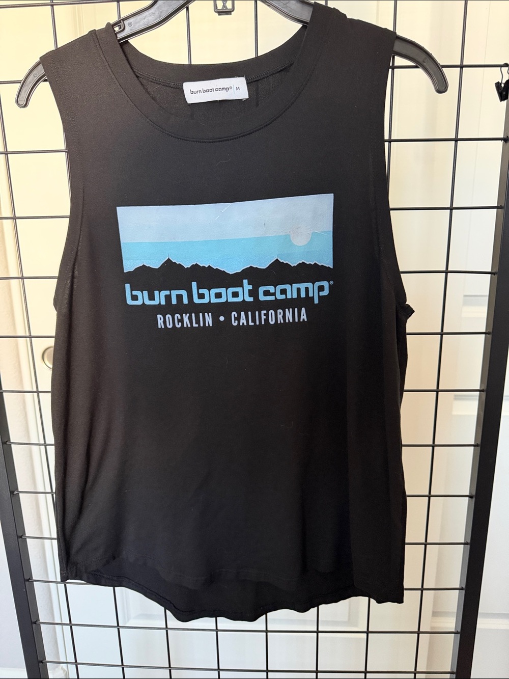 Burn Boot Camp Women's Black Graphic Muscle Tank - Rocklin California